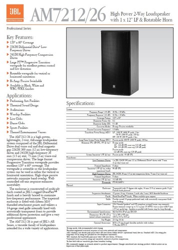 Jbl am7212 - jbl, am7212/26